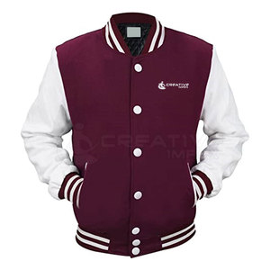 Logo personnalisé Veste Letterman de qualité supérieure avec col montant Manches longues À la mode Confortable Laine Polaire Taille 4XL - Product Image 1