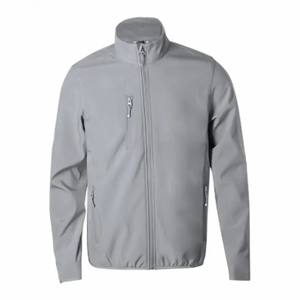 Veste SoftShell d'extérieur personnalisée unisexe pour le camping, la randonnée, les sports-Veste imperméable d'hiver Zip uni de couleur noire Style décontracté - Product Image 3