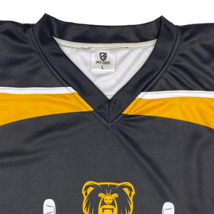 Maillot de hockey sur glace vintage personnalisé pour hommes, manches longues de haute qualité avec motif brodé, service de football disponible OEM - Product Image 3