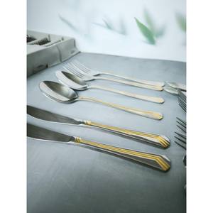Ensemble de couverts vintage, acier inoxydable avec motif doré, beaux couverts, Allemagne, cadeau luxueux - Product Image 6