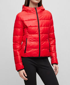 Offre spéciale, nouveauté OEM, services de traitement, veste bouffante, manteau de sport rouge foncé de couleur tendance, veste polaire respirante personnalisée - Product Image 1