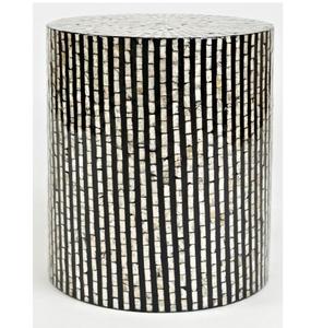 Vente en gros en usine d'articles d'hôtel Tabouret incrusté d'os en MDF Tabouret de salon moderne incrusté d'os en gros de bonne qualité pour la chambre à coucher - Product Image 2