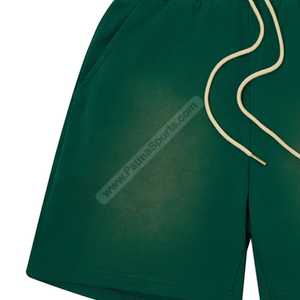 Short de survêtement vert personnalisé Short de survêtement délavé à l'acide Stock disponible en gros Short de survêtement délavé à l'acide au meilleur prix à vendre - Product Image 5