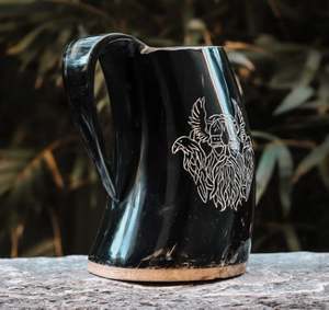 Exportador indio ofrece tazas Vicking de cuerno de búfalo pulidas únicas, artesanías naturales respetuosas con el medio ambiente a precios bajos a granel - Product Image 4