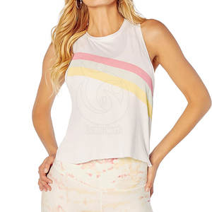 Camiseta sin mangas de calidad superior para mujer, logotipo personalizado hecho en fábrica, último diseño, estilo deportivo, de tela tejida Material, uso en gimnasio, gran oferta - Product Image 6