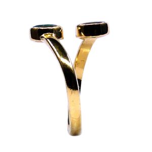 Anillo Esmeralda chapado en oro de Plata de Ley 925 - Product Image 4
