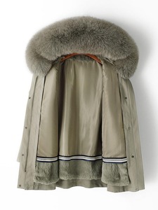 Chaqueta Acolchada de Piel de Oveja Vintage para Mujer, Impermeable, Cálida, de Color Sólido, con Cuello Alto, Estilo Parka de Invierno - Product Image 3