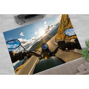 Alfombra con Estampado de Atardecer: Diseño Moderno de Chenilla para Decoración de Oficina, Alfombra de Terciopelo - Product Image 3