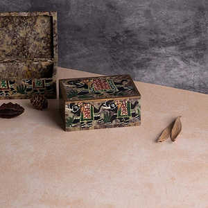 Boîte à bijoux en marbre à motif d'éléphant vintage, solution de rangement élégante pour vos accessoires bien-aimés - Product Image 5