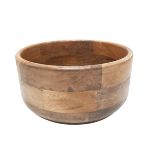 Meilleur prix inde vaisselle en bois polonais naturel saladier conception Simple échantillons personnalisés emballés dans du carton - Product Image 1