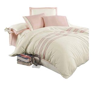 Juego de Ropa de Cama de Lujo de 6 Piezas, Tamaño King, con Rayas, Incluye Funda Nórdica, Sábana Ajustable y Fundas de Almohada de Algodón Oxford para el Hogar - Product Image 1