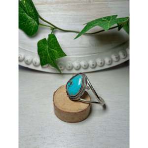Wydell Billie <b>Red</b> Skin Turquoise & Sterling Silver Fashion Cuff <b>Bracelet</b> - Product Image 3