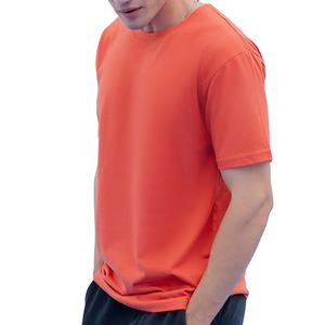 T-shirt décontracté pour homme à manches courtes, couleur unie, 100% coton tricoté, 220g, coton pur, logo imprimé - Product Image 1