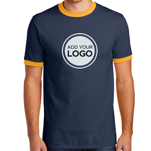 Camiseta con logo personalizado 52% algodón 48% poliéster para hombre, camiseta tipo ringer - Product Image 4