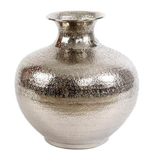 Porte-fleurs élégant de designer, plaqué nickel, vase à fleurs en gros, vase à fleurs en métal tendance pour table - Product Image 3