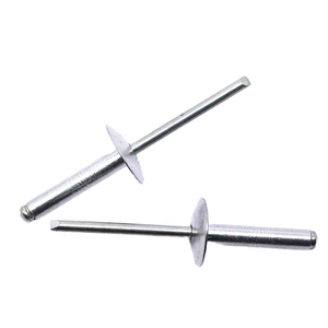 Remache ciego de aluminio de cabeza plana abierta, remache sólido ISO cincado - Product Image 1