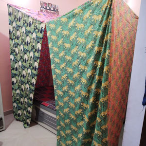 Heavy Cotton Multi-Print Boho <b>Bed</b> Canopy Curtains <b>Vintage</b> Indian Home Decor for Outdoor All-Season Use King Queen Sizes Babies' - Product Image 1