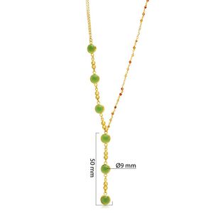 Cuarzo verde y naranja Y diseño oro bisel plata encanto collar venta al por mayor 925 Plata turca joyería hecha a mano - Product Image 2