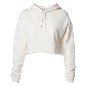 High Quality Women's 100% Cotton Crop <b>Top</b> Hoodies Breathable Streetwear for <b>Winter</b> with Front Logo and Hooded Collar - Product Image 4