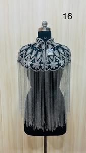 Capa de cuentas hecha a mano a medida para ropa nupcial y de noche, adecuada para clientes boutique y revendedores de prendas - Product Image 6