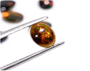 โอปอลเอธิโอเปียสีดําธรรมชาติพลอยวงรีเรียบ Cabochon หลวมในราคาโรงงานขายส่งจากซัพพลายเออร์ผู้ผลิตสีดํา st - Product Image 6