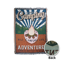 Couverture portable HYUGA Wander Quest toutes saisons en coton et fibre de polyester 172x122cm pour aventures en plein air, pique-niques, camping, voyages, randonnée