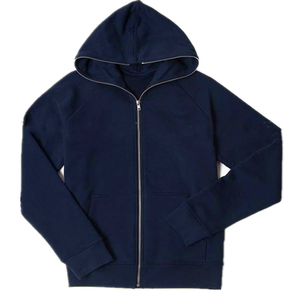 Sudadera con cremallera de cara completa para hombre, capucha de felpa francesa personalizada, de gran tamaño, lisa, con cremallera completa y diamantes de imitación - Product Image 6