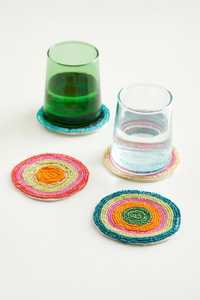 Posavasos Redondo de Cuentas de Vidrio con Diseño de Limón Amarillo, Bordado con Cuentas, Hecho a Mano, Decoración de Mesa con Diseño de Fruta Tropical - Product Image 6