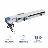 Actionneur linéaire à courroie série TB10, vitesse 1600 mm/s, répétabilité ±0,04 mm, course maximale 2550 mm, largeur de courroie 15 mm pour l'automatisation CNC
