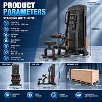 BN Commercial Fitness Club Home Gym Rehab Facility Booty Muscle Building Standing Hip Thrust Machine Fitness Equipment