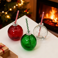 Gobelet en verre de 13,5 oz au design moderne avec motif de Noël, couvercle à paille, non inversé, unisexe, pour le bureau, la maison, les cadeaux