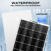 Panneaux solaires flexibles Rvpozwer à haute efficacité 22% 200W pour bateaux, cellules monocristallines à film mince, demi-cellules, système de toiture hors réseau, 25 ans