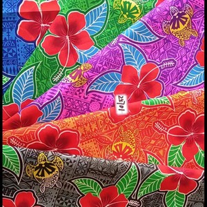 Six nouveaux motifs tropicaux colorés et magnifiques sur tissu polyester tissé, largeur 36 pouces, prêts pour une expédition immédiate - Product Image 4