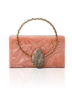 Exclusive Womens Evening Purse Elegant Acrylic Resin Clutch Fashionable Embroidery <b>Pearl</b> Chain Tassel Diamond Beading Decoration - Product Image 1