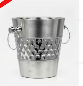 latest design shiny silver finished metal stainless steel wine chiller <b>ice</b> <b>bucket</b> for hotel restaurant and bar - Product Image 3