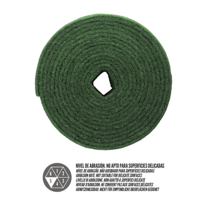 Estropajo Profesional de Fibra Verde. Rollo de 14 cm x 6 m. - Product Image 4