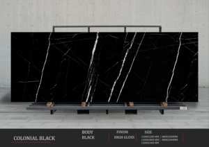Interiores Oscuros Ultra Modernos Realzados con Baldosas de Porcelana Negra de Alto Brillo de 1200x3200 mm - Product Image 6