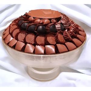 Merveilleux Design Vaisselle Chocolat Bol De Service Desserts Titulaire Premium Or Martelé Métal Rond Chocolat Bol En Vente - Product Image 4