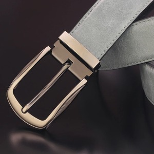 PIN hebilla de cuero genuino diseñadores de moda cinturones hombres casual correa de lujo gris piel de vaca hombres jóvenes ceinture homme - Product Image 2