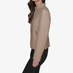 Chaqueta Vintage de Otoño Invierno inspirada en la motocicleta para mujer Moda PU Cuero Transpirable y Procesamiento Terminado - Product Image 4