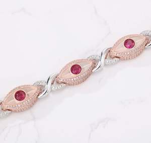 สร้อยข้อมือเทนนิส, สร้อยข้อมือเทนนิสทองคำขาว, สร้อยข้อมือเทนนิส, สร้อยข้อมือเพชร, ของขวัญสำหรับเธอ, สร้อยข้อมือสไตล์มินิมอล - Product Image 2