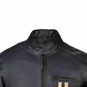 2026 Unisex <b>Black</b> Leather Windproof Motorcycle Riding <b>Jacket</b> Customizable Export Bulk Orders All Seasons - Product Image 4