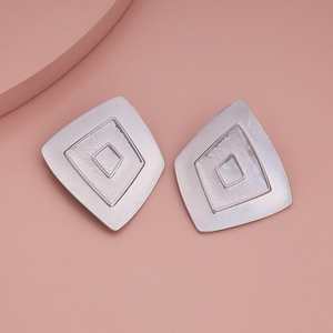 Trendy Vintage Stud <b>Earrings</b> Romantic Geometric Gold Plated Brass Copper with Zircon <b>Pearl</b> <b>Diamond</b> for Religious Party Occasions - Product Image 1