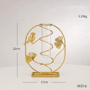 Vase en or contemporain pour la décoration de table, style moderne pour la maison, décoration de salon et cadeau pour occasions spéciales, vente en gros en provenance d'Inde - Product Image 5