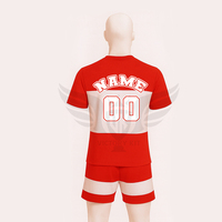 Maillot de football personnalisé style Tunisie 2026 Rouge Blanc Kit de football Nom et numéro personnalisés Uniforme d'équipe Ensemble de football USA Europe