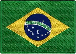 Parche bordado con bandera de Brasil, Parche bordado con bandera de Brasil, Parches bordados con bandera de Brasil, Banderas - Product Image 4