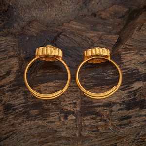 Silver Temple <b>Gold</b>-Plated Copper <b>Toe</b> <b>Ring</b> for Wedding Engagement or Gift 165683 - Product Image 5