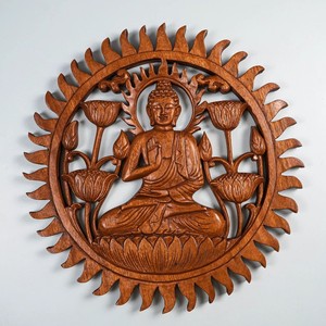 Decoración de Pared, Arte en Madera Tallada a Mano con Temática Religiosa, Pintura en Madera Natural 3D, Paneles Religiosos Colgantes - Product Image 1