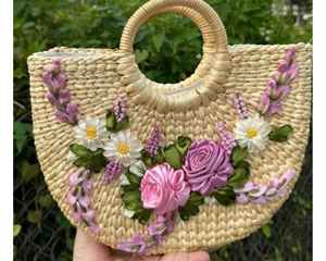 Bolsa de jacinto de agua de Vietnam hecha a mano con bolsa de jacinto de agua de tejido elegante disponible para exportación OEM en grandes cantidades - Product Image 6
