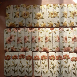 Pinces à cheveux brodées pour filles femmes, pinces à cheveux vintage, accessoires de cheveux, cadeau élégant de broderie florale OEM fabriqué au Vietnam - Product Image 6